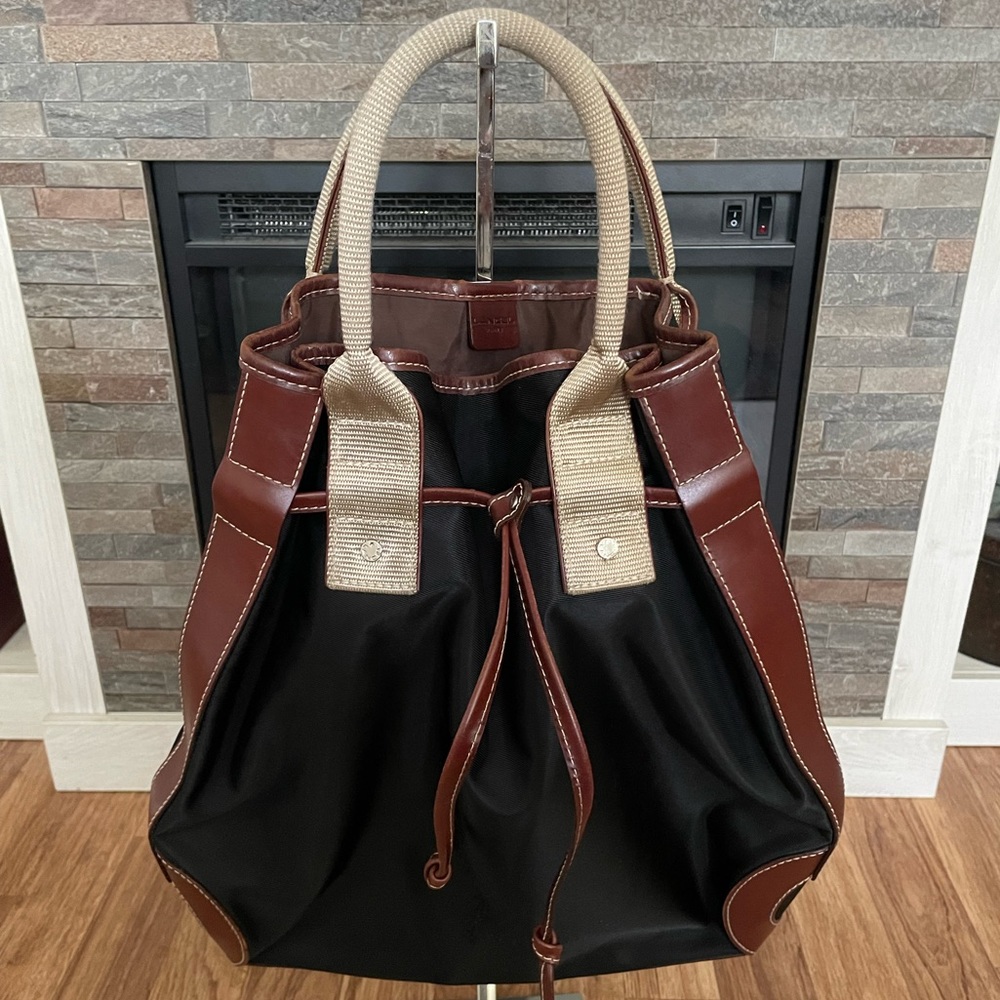 Vintage Lancel Drawstring tote